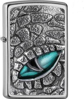 ZIPPO satin finish Plakette color "Kroko Eye"