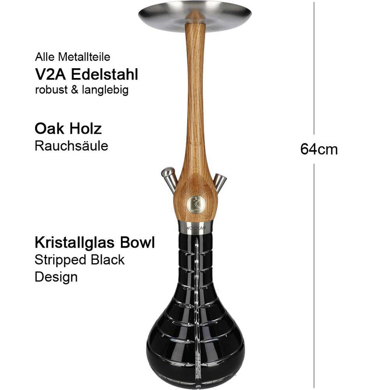 Wookah Oak V2 - Mastercut Striped Black - Diamond Tabak